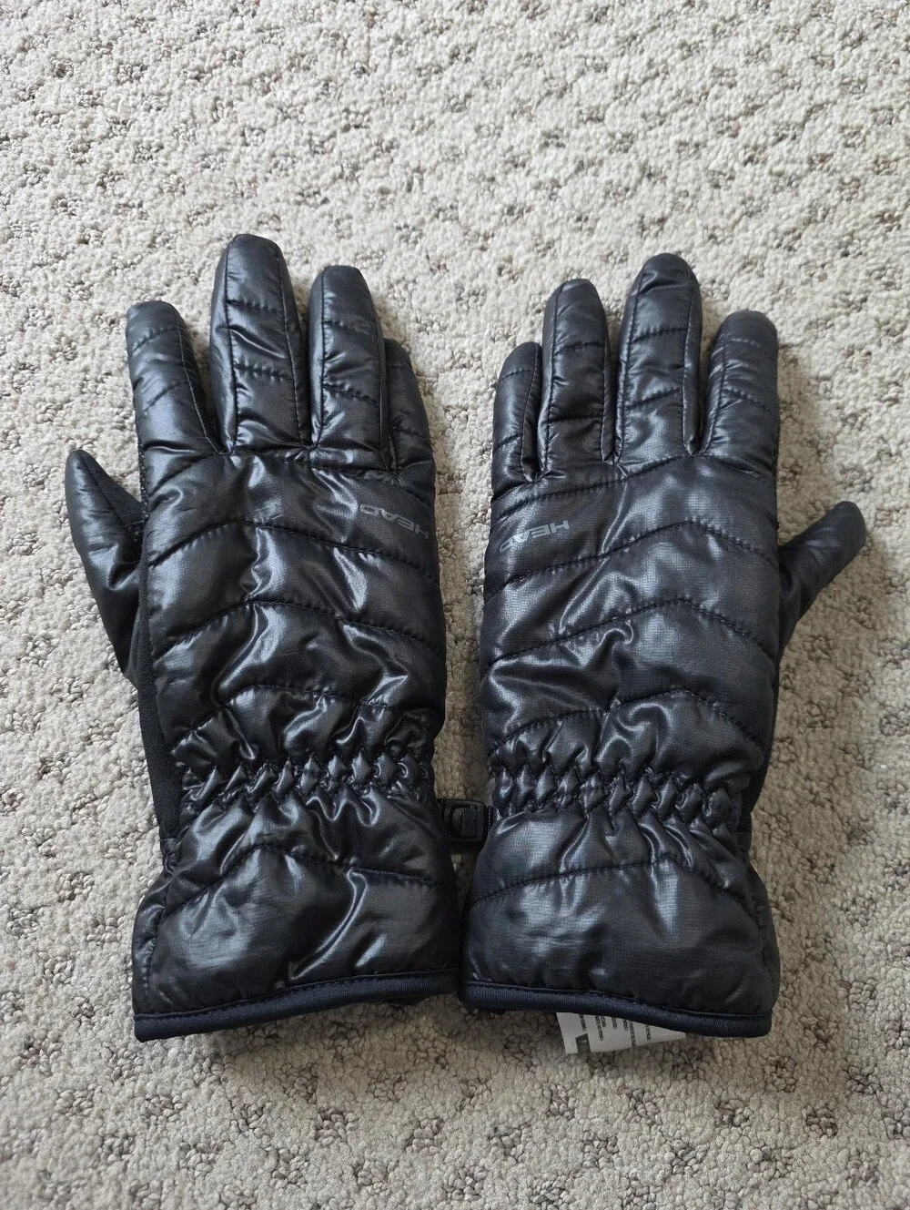 Head Black Quilted Gloves